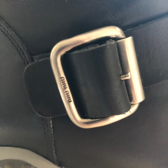 Black Miu Miu Boots, Calzature Uomo, Women's 7.5 - Picture 11 of 12